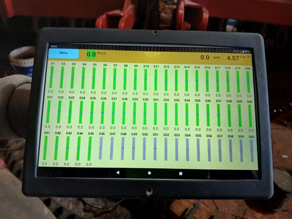 aplicación monitor de siembra efeyefe ingenieria para sembradora de 45 surcos