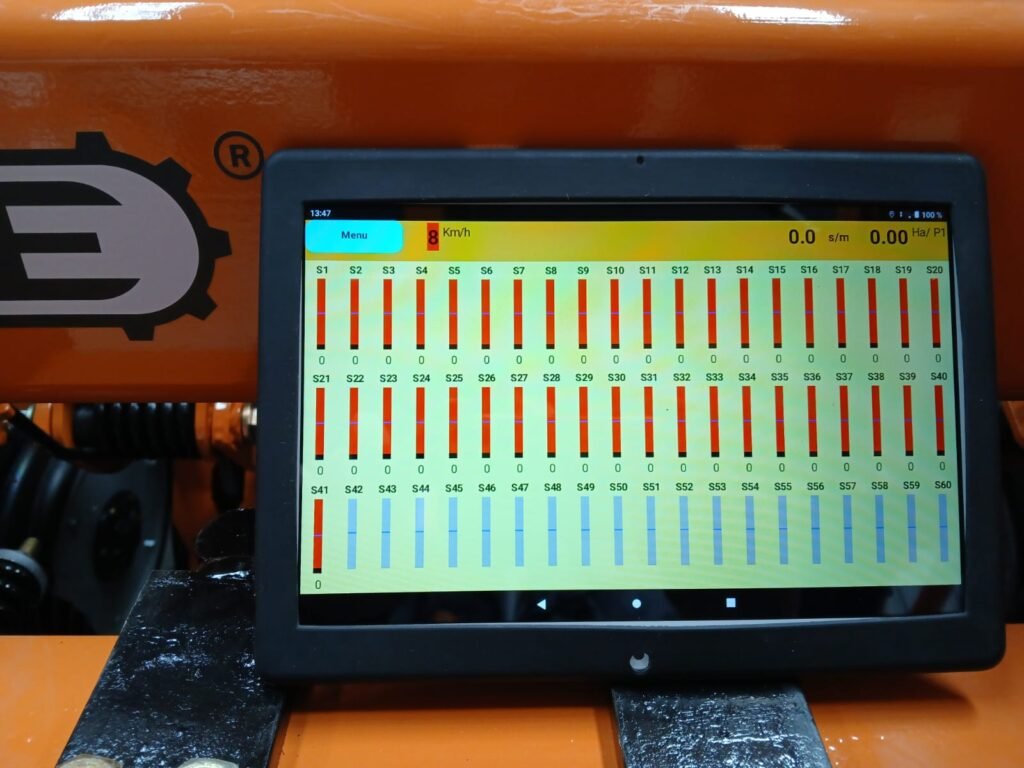 aplicación monitor de siembra efeyefe ingenieria para sembradora CELE Activa III de 41 surcos